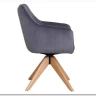 Стул кухонный Signal AZALIA D Velvet Bluvel 14 поворотный (серый/дуб) заказать по цене 21 209 руб. в Уфе