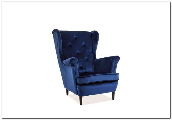 Кресло LADY Velvet Bluvel 86  Signal (темно-синий) заказать по цене 47 283 руб. в Уфе