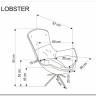 Кресло HALMAR LOBSTER корица/черный заказать по цене 66 399 руб. в Уфе