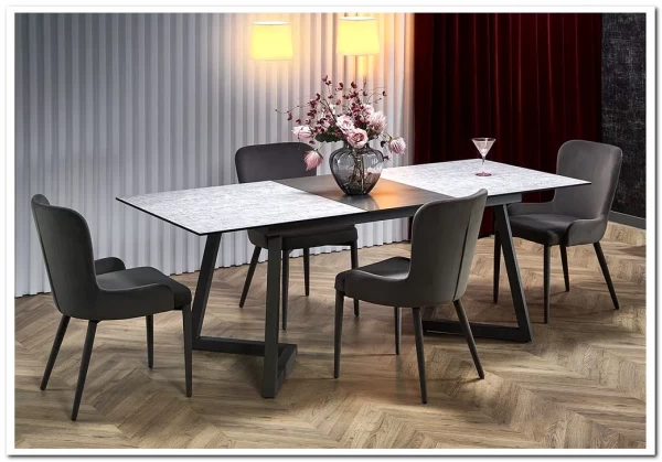 Стол раскладной HALMAR TIZIANO светло-серый/темно-серый заказать по цене 101 849 руб. в Уфе Стол раскладной HALMAR TIZIANO светло-серый/темно-серый заказать по цене 101 849 руб. в Уфе