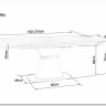 Стол обеденный SIGNAL SATURN II 160 (белый мрамор/белый мат) заказать по цене 125 277 руб. в Уфе