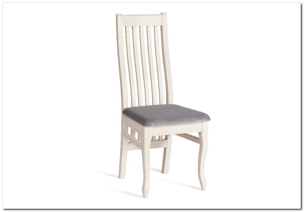 Стул DOLCE мягкое сидение бук, ivory white, велюр Tenerife Ultimate grey заказать по цене 9 920 руб. в Уфе
