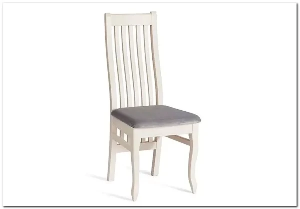 Стул DOLCE мягкое сидение бук, ivory white, велюр Tenerife Ultimate grey заказать по цене 17 850 руб. в Уфе