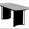 Стол RASMUS 160 TL-45 Белый мрамор, испанская керамика / черный каркас, DISAUR заказать по цене 95 250 руб. в Уфе