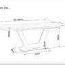 Стол обеденный Signal ARMANI Ceramic 160 раскладной (серый мат) заказать по цене 136 474 руб. в Уфе
