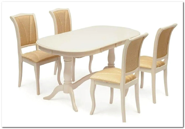 Стол раскладной Siena ( SA-T6EX2L ) ivory white (слоновая кость 2-5) заказать по цене 47 250 руб. в Уфе