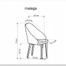 Стул кухонный Halmar MALAGA Mavel 44/Stelar 54 (корица/бук) заказать по цене 22 478 руб. в Уфе
