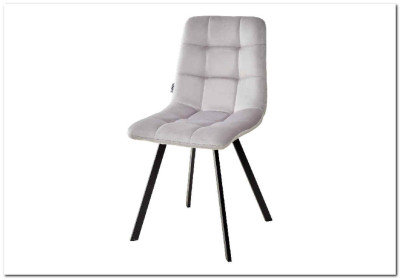 Стул CHILLI SQUARE BLUVEL-03 LIGHT GREY велюр