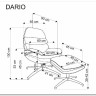 Кресло HALMAR DARIO синий/черный заказать по цене 42 260 руб. в Уфе