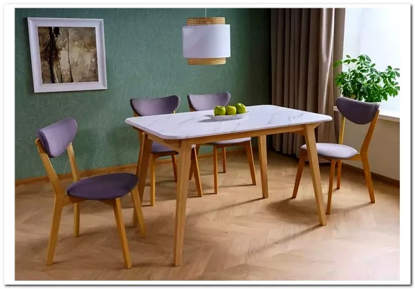 Стол обеденный Signal MARCUS 120 (эффект белого мрамора/дуб) заказать по цене 24 746 руб. в Уфе