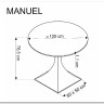 Стол обеденный Halmar MANUEL 120 (черный мрамор/черный) заказать по цене 67 485 руб. в Уфе