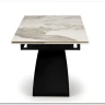 Стол обеденный Halmar HILARIO 180 раскладной (белый мрамор/черный) заказать по цене 122 998 руб. в Уфе