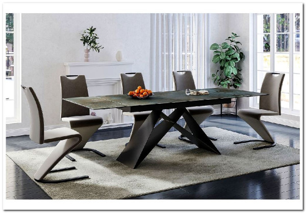 Стол обеденный Signal WESTIN Ceramic 160 раскладной (бирюзовый Ossido Verde/черный мат) заказать по цене 152 669 руб. в Уфе