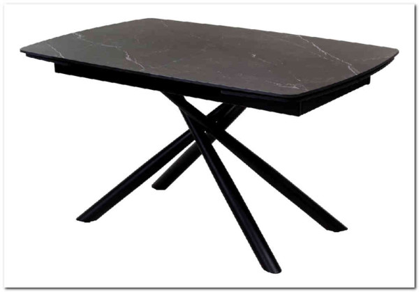 Стол RIVOLI 140 MATT BLACK MARBLE SOLID CERAMIC / BLACK заказать по цене 74 900 руб. в Уфе