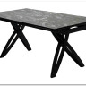 Стол PALERMO 180 TL-128 Испанская керамика черный контрастный мрамор / черный каркас, DISAUR заказать по цене 63 750 руб. в Уфе