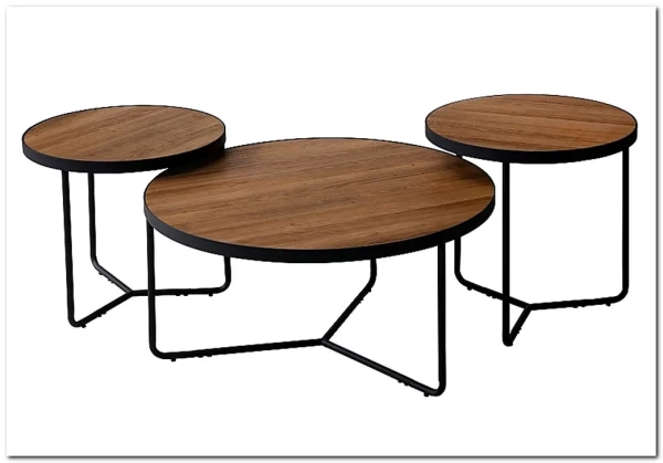 Комплект Signal DEMETER II, 3 стола журнальных (орех/черный) заказать по цене 27 417 руб. в Уфе Комплект Signal DEMETER II, 3 стола журнальных (орех/черный) заказать по цене 27 417 руб. в Уфе