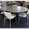 Стол обеденный Signal ANGEL II 120 (эффект серого мрамора/черный) заказать по цене 86 932 руб. в Уфе
