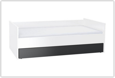 Диван-кровать 90Х200 с ящиком и поднимаемым стеллажом белая Young Users VOX by VOX
