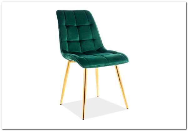 Стул кухонный Signal CHIC Velvet Bluvel 78 (зеленый/золотой) заказать по цене 10 726 руб. в Уфе
