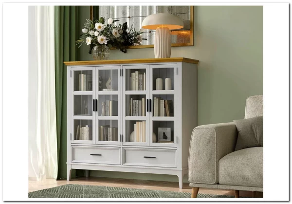 Шкаф для посуды Квадро-С 42 из массива сосны заказать по цене 75 840 руб. в Уфе