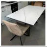 Стол обеденный Halmar DIESEL раскладной (белый мрамор/темно-серый/черный) заказать по цене 73 944 руб. в Уфе