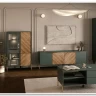 Витрина Siena REG1W1D1S дымчатый зеленый/дуб вотан BRW заказать по цене 28 950 руб. в Уфе