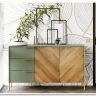 Витрина Siena REG1W1D1S дымчатый зеленый/дуб вотан BRW заказать по цене 28 950 руб. в Уфе
