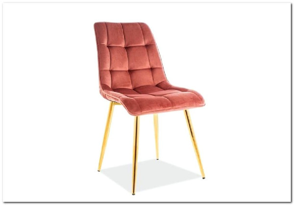 Стул кухонный Signal CHIC Velvet Bluvel 52 (античный розовый/золотой) заказать по цене 10 726 руб. в Уфе