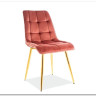 Стул кухонный Signal CHIC Velvet Bluvel 52 (античный розовый/золотой) заказать по цене 10 726 руб. в Уфе