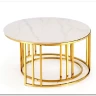 Комплект Halmar MERCURY 3, 2 стола журнальных (белый мрамор/золотой) заказать по цене 57 327 руб. в Уфе