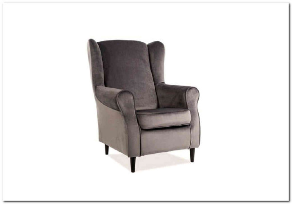 Кресло BARON Velvet Bluvel 14  Signal (серый) заказать по цене 47 283 руб. в Уфе