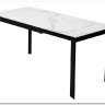 Стол CORNER 120 MATTE STATUARIO Белый мрамор матовый керамика, стекло/ черный каркас, DISAUR заказать по цене 59 400 руб. в Уфе