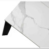 Стол CORNER 120 MATTE STATUARIO Белый мрамор матовый керамика, стекло/ черный каркас, DISAUR заказать по цене 59 400 руб. в Уфе