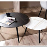 Комплект Signal KORA A, 2 стола журнальных (черный мат/белый мат/черный) заказать по цене 23 424 руб. в Уфе