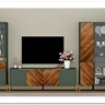 Витрина Siena REG1W1D дымчатый зеленый/дуб вотан BRW заказать по цене 43 630 руб. в Уфе