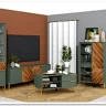 Витрина Siena REG1W1D дымчатый зеленый/дуб вотан BRW заказать по цене 43 630 руб. в Уфе