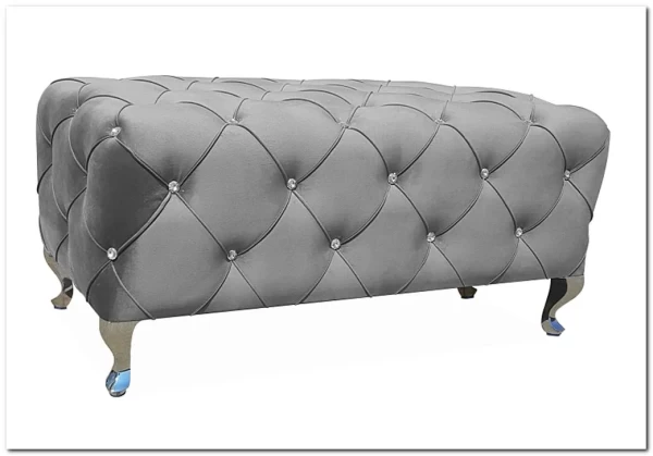 Пуф Signal HESTIA Velvet Bluvel 14 серый/серебряный 100/46/50 заказать по цене 38 606 руб. в Уфе