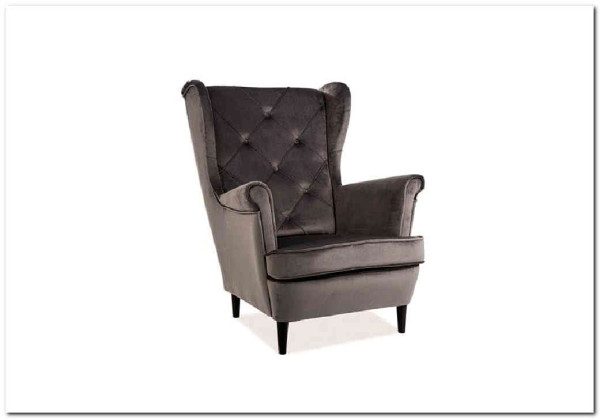 Кресло LADY Velvet Bluvel 14  Signal (серый) заказать по цене 47 283 руб. в Уфе