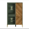 Витрина Siena REG1W1D/140 дымчатый зеленый/дуб вотан BRW заказать по цене 33 980 руб. в Уфе