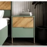 Витрина Siena REG1W1D/140 дымчатый зеленый/дуб вотан BRW заказать по цене 33 980 руб. в Уфе