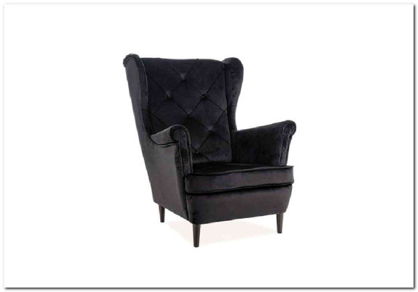 Кресло LADY Velvet Bluvel 19  Signal (черный) заказать по цене 47 283 руб. в Уфе