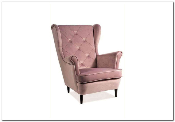 Кресло LADY Velvet Bluvel 52  Signal (античный розовый) заказать по цене 47 283 руб. в Уфе