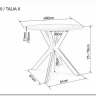 Стол обеденный Signal TALIA (эффект белого мрамора/черный) заказать по цене 26 644 руб. в Уфе