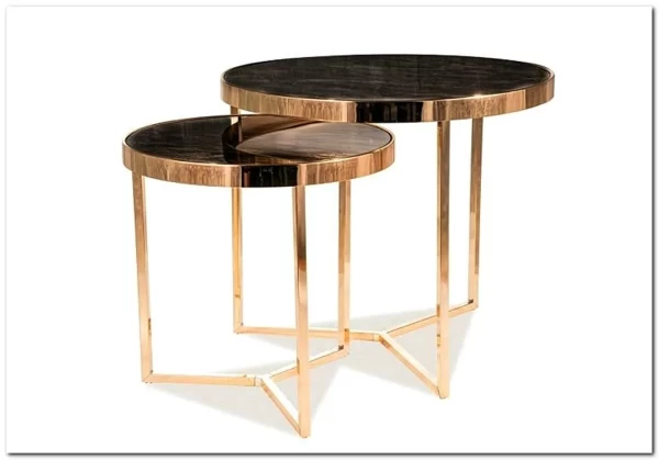 Комплект журнальных столиков SIGNAL DELIA II мрамор / золото заказать по цене 30 483 руб. в Уфе Комплект журнальных столиков SIGNAL DELIA II мрамор / золото заказать по цене 30 483 руб. в Уфе