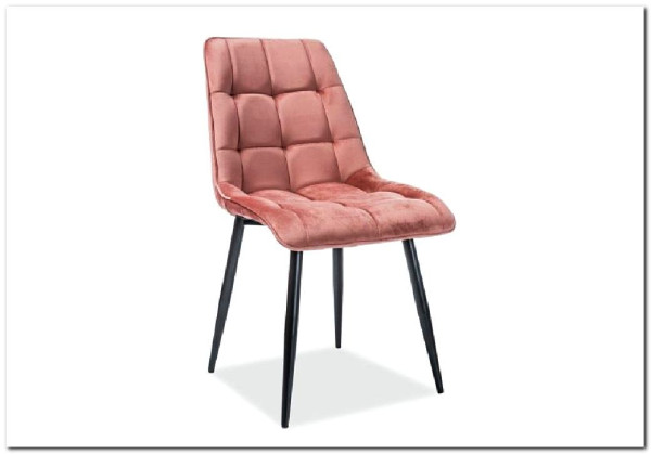 Стул кухонный Signal CHIC Velvet Bluvel 52 (античный розовый/черный) заказать по цене 9 962 руб. в Уфе