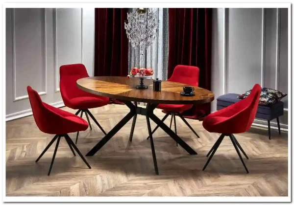 Стол обеденный Halmar LOCARNO (ореховый/черный) заказать по цене 43 730 руб. в Уфе Стол обеденный Halmar LOCARNO (ореховый/черный) заказать по цене 43 730 руб. в Уфе