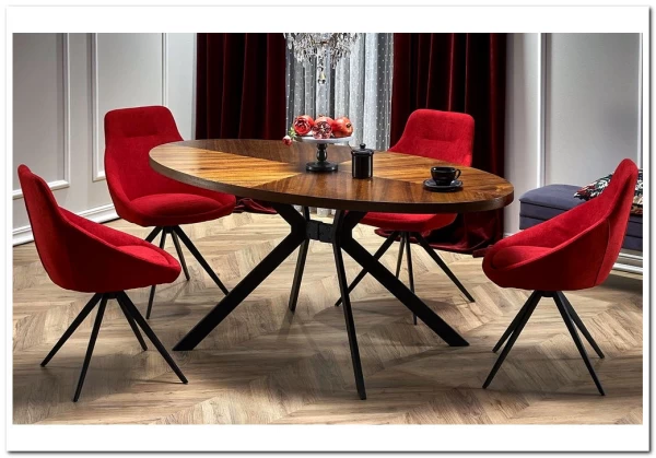 Стол обеденный Halmar LOCARNO (ореховый/черный) заказать по цене 44 604 руб. в Уфе