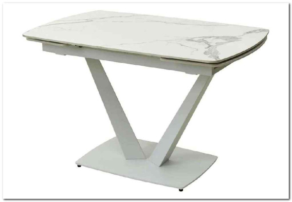 Стол ALATRI 120 GLOSS STATUARIO WHITE SINTERED STONE / WHITE заказать по цене 79 600 руб. в Уфе