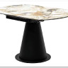 Стол TERAMO 135 GLOSS GRAND JADE SOLID CERAMIC, керамика, поворотн.механизм / Черный каркас, DISAUR заказать по цене 56 970 руб. в Уфе