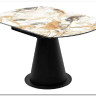 Стол TERAMO 135 GLOSS GRAND JADE SOLID CERAMIC, керамика, поворотн.механизм / Черный каркас, DISAUR заказать по цене 56 970 руб. в Уфе